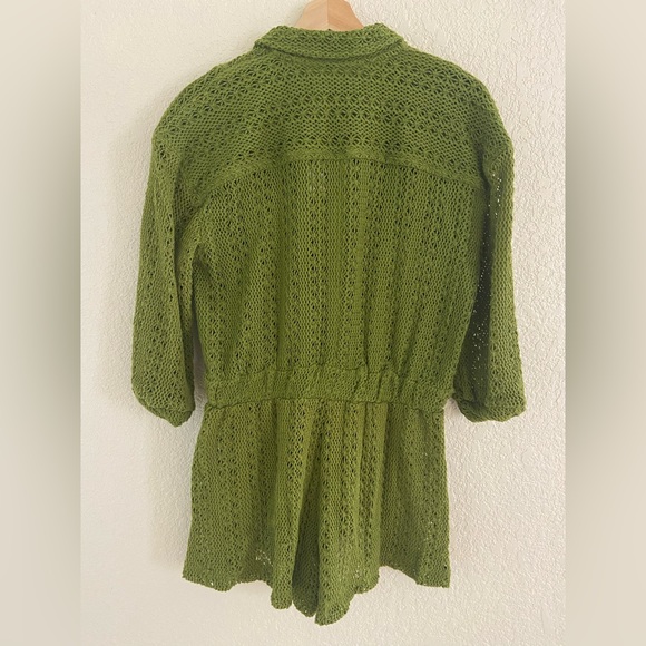 BNWT Free People Beach Green Ryan Romper Sea Serpent - Picture 2 of 6